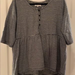 Known Supply Audra elbow sleeve top